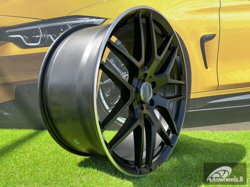 Ratlankis R22x11.5  5X112  ET  42  66.6  FE115  (L1622)  Black Half Matt+Polished Lip (BLHMPL)  For MER  (P1+Z6)  (Rear+Front)
