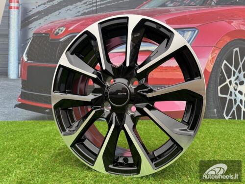 Ratlankis R16x6  4X100  ET  42  60.1  L1666  Black Polished (MB)  For RACIN  (R)