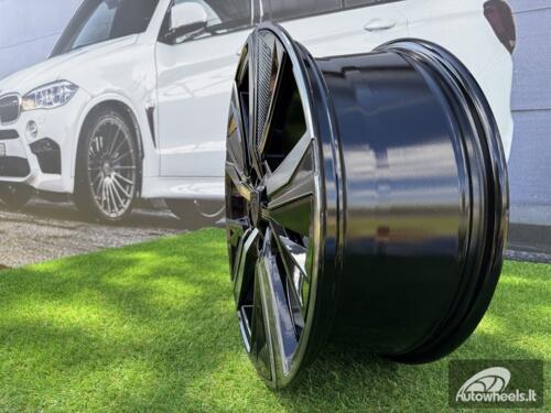 Ratlankis R17x7.5  5X108  ET  44  65.1  Y1187  (LU2402)  Black+Tinted Face (BLTF)  For PEUG  (Z6)  (NEW Design Carved Spokes)