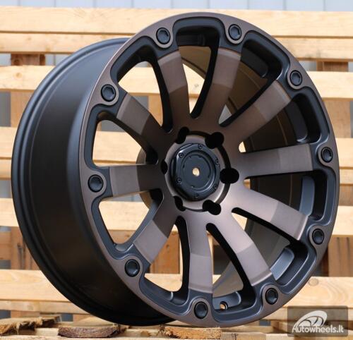Ratlankis R20x9  6X139.7  ET  M12  110.1  B1442  Black Polished Matt (MBM)  For 4X4  (K3)  (WIth Cooper)