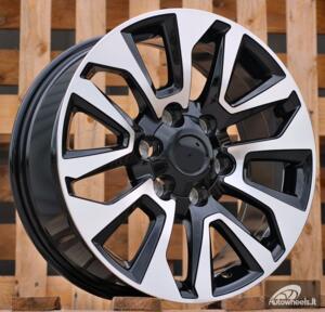 Ratlankis R18x7.5  6X139.7  ET  25  106.1  B1743  Black Polished (MB)  For 4X4  (Z1)  (4x4 for TOYOTA)