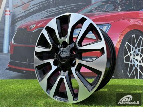 Ratlankis R18x7.5  6X139.7  ET  25  106.1  B1743  Black Polished (MB)  For 4X4  (Z1)  ( for TOYOTA)