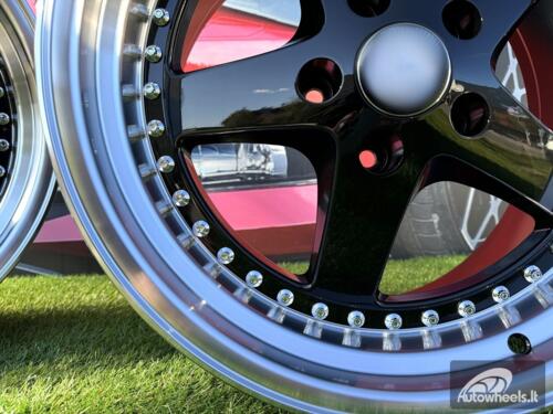 Ratlankis R18x8.5  5X120  ET  30  72.6  B1161  Black+Polished Lip (BLPL)  For BMW  (Z6)  (REAR+FRONT)