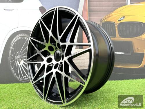 Ratlankis R19x9.5  5X120  ET  40  72.6  B5167  Black Polished (MB)  For BMW  (P2)  (Rear+Front)