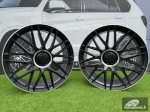 Ratlankis R21x10  5X112  ET  44  66.6  Y0207  Black Half Matt+Polished Lip (BLHMPL)  For MER  (K4+P)  (Rear+Front)