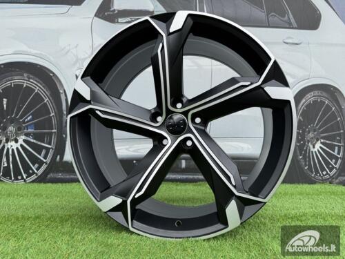 Ratlankis R23x10  5X112  ET  15  66.5  Y1201  Black Polished Half Matt (MBHM)  For AUD  (P)