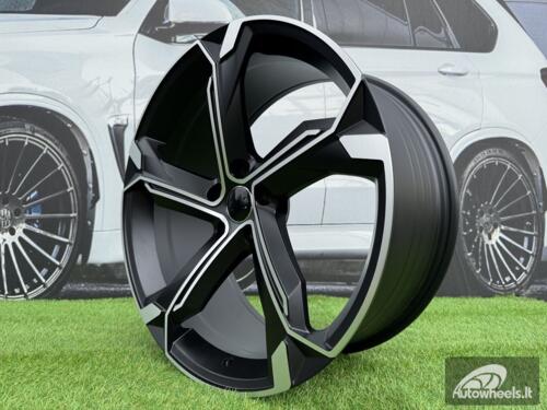 Ratlankis R23x10  5X112  ET  15  66.5  Y1201  Black Polished Half Matt (MBHM)  For AUD  (P)