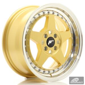 JR Wheels JR6 16x7 ET35 4x100 Gold w/Machined Lip