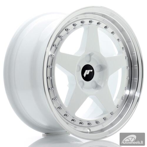 JR Wheels JR6 17x8 ET20-35 5H BLANK White w/Machined Lip