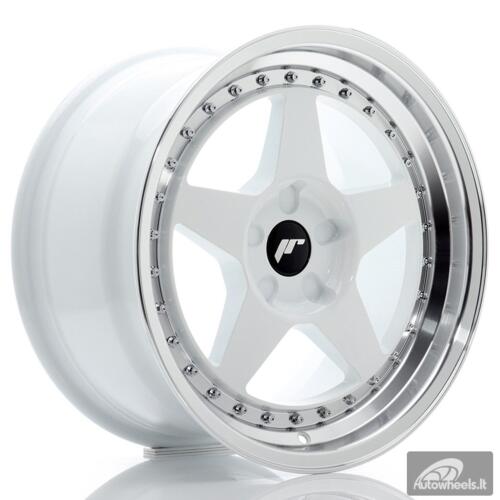 JR Wheels JR6 17x9 ET20-35 5H BLANK White w/Machined Lip