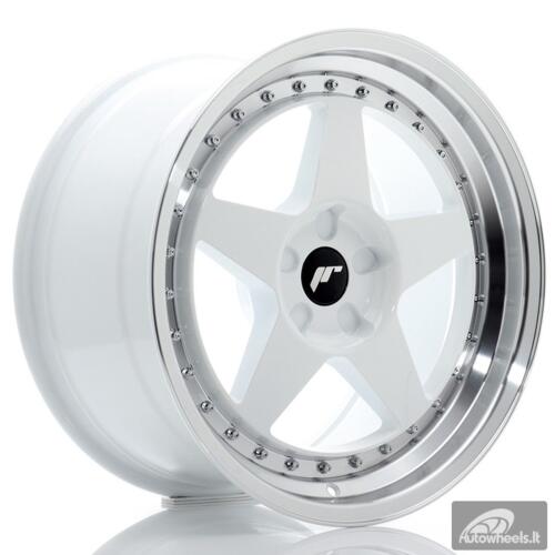 JR Wheels JR6 18x9,5 ET20-40 5H BLANK White w/Machined Lip