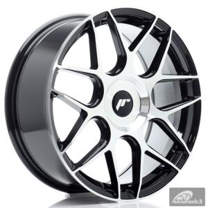 JR Wheels JR18 18x7,5 ET20-40 BLANK Black Machined Face