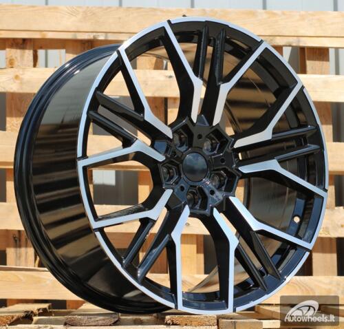 Ratlankis R20x9.5  5X112  ET  38  66.6  I0405  Black Polished (MB)  For BMW  (K7+Z5)  (Rear+Front)