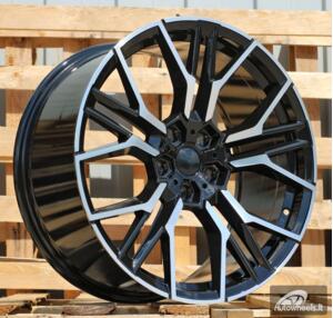 Ratlankis R20x9.5  5X112  ET  38  66.6  I0405  Black Polished (MB)  For BMW  (K7+Z5)  (Rear+Front)