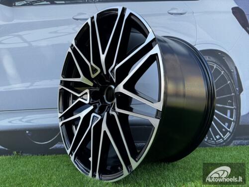 Ratlankis R22x9.5  5X112  ET  37  66.6  B5771  (IN0295)  Black Polished (MB)  For BMW  (P2)  (FRONT+REAR)