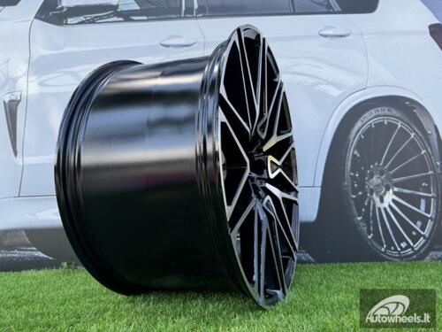 Ratlankis R22x9.5  5X112  ET  37  66.6  B5771  (IN0295)  Black Polished (MB)  For BMW  (P2)  (FRONT+REAR)