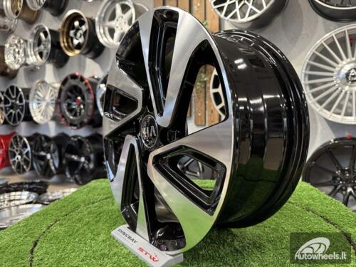 Ratlankis R15x6  4X100  ET  45  54.1  A422  Black Polished (MB)  For KIA  (P)