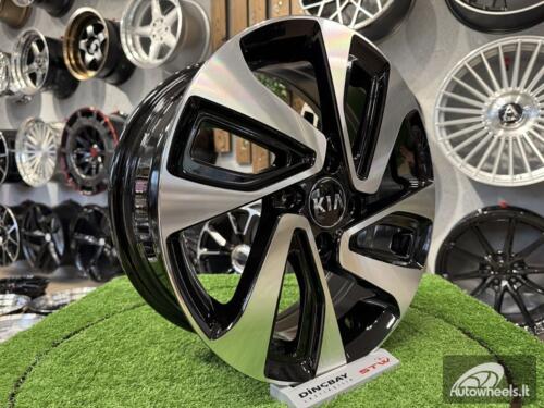 Ratlankis R15x6  4X100  ET  45  54.1  A422  Black Polished (MB)  For KIA  (P)