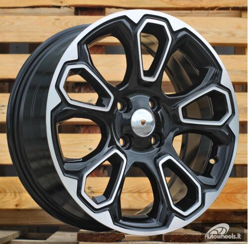 Ratlankis R17x7  4X108  ET  37.5  65.1  B1136  Black Polished (MB)  For FORD  (L6)