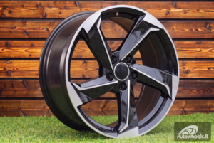 Ratlankis R17x7.5  5X112  ET  45  66.5  B5185  Black Polished (MB)  For AUD  (L5+R)