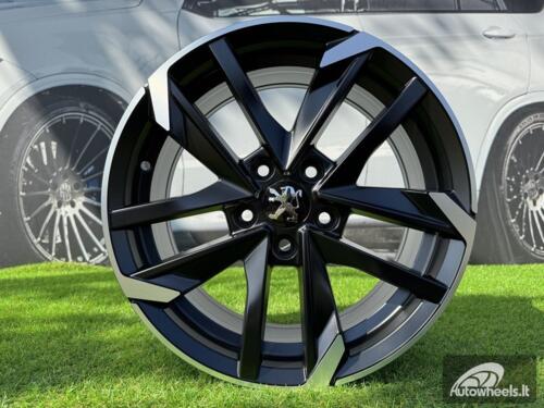 Ratlankis R17x7.5  5X108  ET  44  65.1  XE170  (BK5788)  Black Polished Half Matt (MBHM)  For PEUG  (L6)