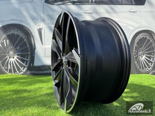 Ratlankis R17x7.5  5X108  ET  44  65.1  XE170  (BK5788)  Black Polished Half Matt (MBHM)  For PEUG  (L6)