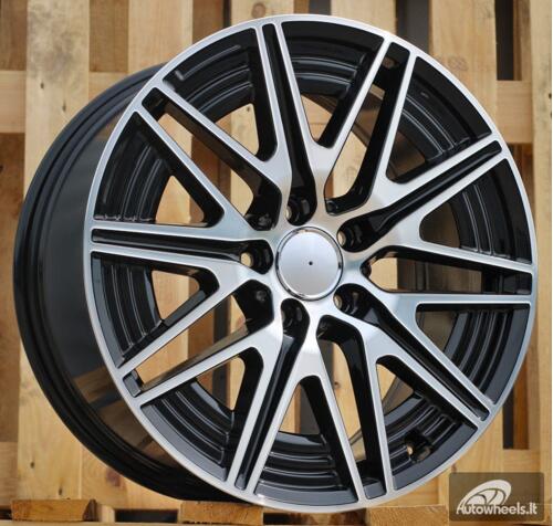 Ratlankis R18x8.5  5X112  ET  52  66.5  Y0102  Black Polished (MB)  For MER  (K4)  ((Front+Rear) NEW Model C-Class)