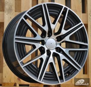 Ratlankis R18x8.5  5X112  ET  52  66.5  Y0102  Black Polished (MB)  For MER  (K4)  ((Front+Rear) NEW Model C-Class)