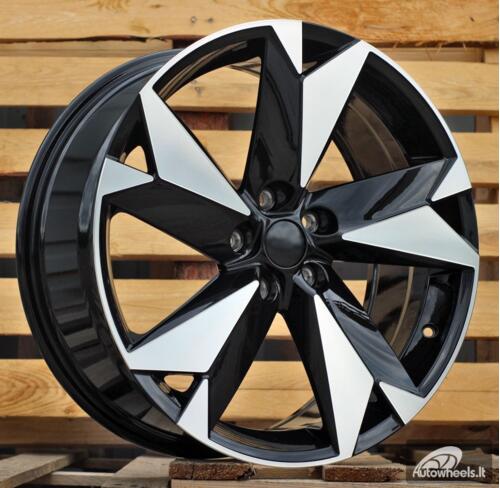 Ratlankis R18x7.5  5X112  ET  40  57.1  I5625  Black Polished (MB)  For SKODA  (P2)  (Kodiaq NEW Model)