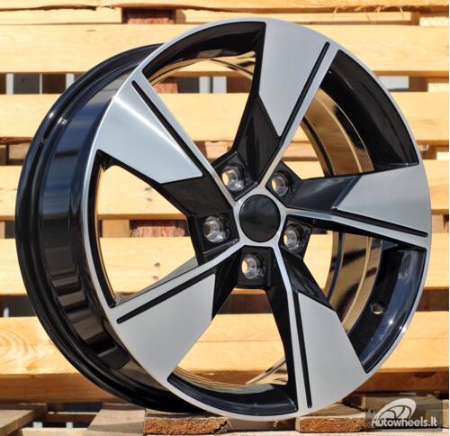 Ratlankis R17x7  5X112  ET  46  57.1  I5626  Black Polished (MB)  For SKODA  (P2)