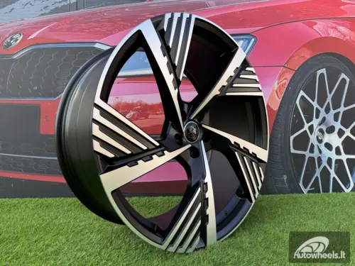 Ratlankis R19x8  5X112  ET  34  66.5  I5639  Black Polished Half Matt (MBHM)  For AUD  (P2)  ()