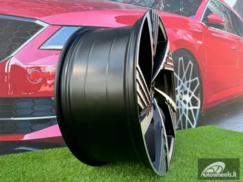 Ratlankis R19x8  5X112  ET  34  66.5  I5639  Black Polished Half Matt (MBHM)  For AUD  (P2)  ()