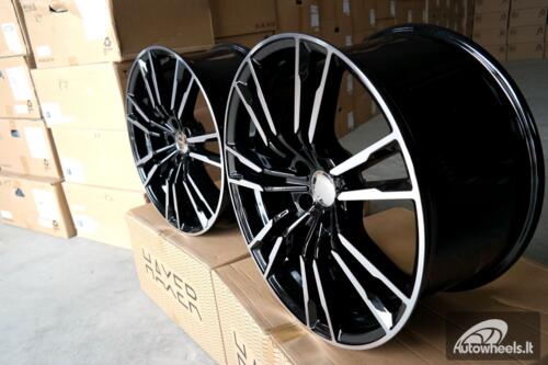 Ratlankis R19x9.5  5X112  ET  38  66.6  A7065  (BY1356)  Black Polished (MB)  For BMW  (Z3)  (Front+Rear)