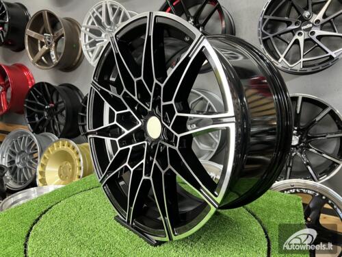 Ratlankis R19x9  5X112  ET  40  66.6  B1674  Black Polished (MB)  For BMW  (Z3)  (Front+Rear)