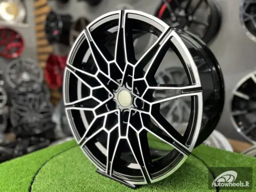 Ratlankis R19x8  5X112  ET  25  66.6  B1674  Black Polished (MB)  For BMW  (Z3)  (Front+Rear)