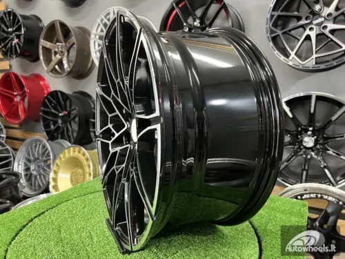 Ratlankis R19x8  5X112  ET  25  66.6  B1674  Black Polished (MB)  For BMW  (Z3)  (Front+Rear)
