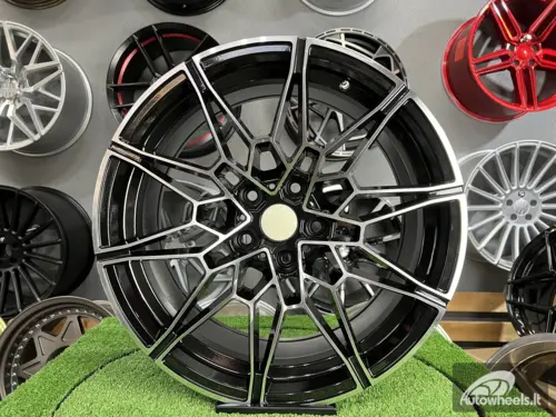 Ratlankis R19x8  5X112  ET  25  66.6  B1674  Black Polished (MB)  For BMW  (Z3)  (Front+Rear)