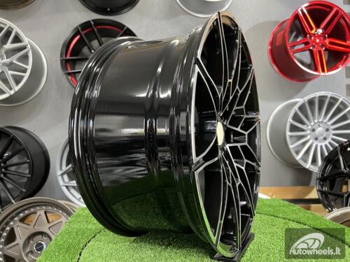 Ratlankis R19x8  5X112  ET  25  66.6  B1674  Black Polished (MB)  For BMW  (Z3+Z1)  (Front+Rear)