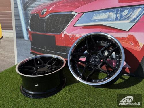 Ratlankis R19x8.5  5X120  ET  35  72.6  SSA01  (HX030)  Black+Polished Lip (BLPL)  For HAXER  (Z2)  (Rear+Front)