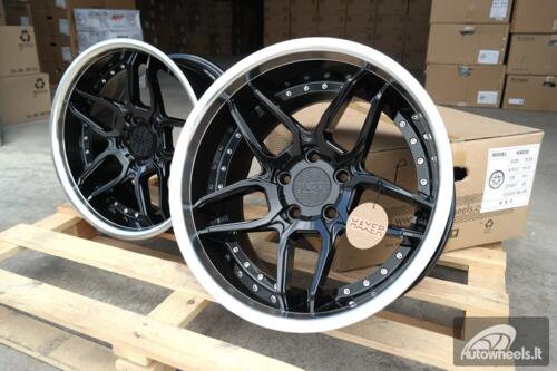 Ratlankis R19x8.5  5X120  ET  35  72.6  SSA01  (HX030)  Black+Polished Lip (BLPL)  For HAXER  (Z3)  (Rear+Front)