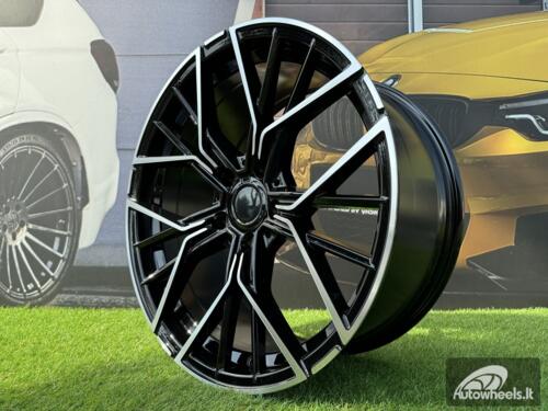 Ratlankis R20x8.5  5X112  ET  25  66.6  A5602  (BY1906)  Black Polished (MB)  For BMW  (Z3)  (Rear+Front)