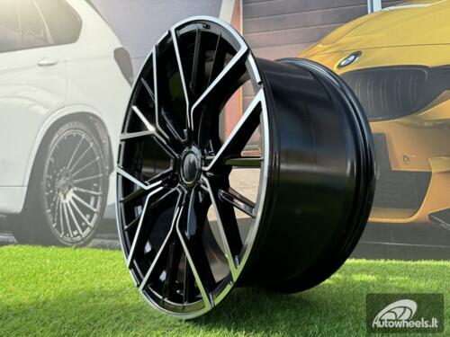 Ratlankis R20x8.5  5X112  ET  25  66.6  A5602  (BY1906)  Black Polished (MB)  For BMW  (Z3)  (Rear+Front)