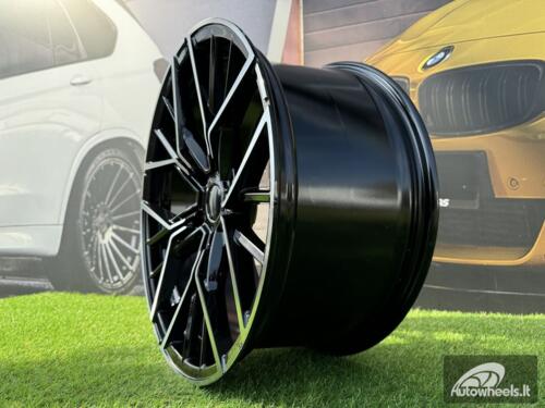 Ratlankis R20x8.5  5X112  ET  25  66.6  A5602  (BY1906)  Black Polished (MB)  For BMW  (Z3)  (Rear+Front)