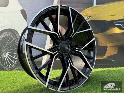 Ratlankis R20x8.5  5X112  ET  25  66.6  A5602  (BY1906)  Black Polished (MB)  For BMW  (Z3)  (Rear+Front)