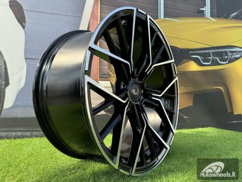 Ratlankis R20x8.5  5X112  ET  25  66.6  A5602  (BY1906)  Black Polished (MB)  For BMW  (Z3)  (Rear+Front)