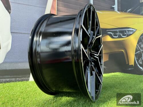 Ratlankis R20x8.5  5X112  ET  25  66.6  A5602  (BY1906)  Black Polished (MB)  For BMW  (Z3)  (Rear+Front)