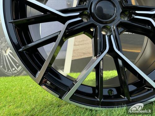 Ratlankis R20x8.5  5X112  ET  25  66.6  A5602  (BY1906)  Black Polished (MB)  For BMW  (Z3)  (Rear+Front)