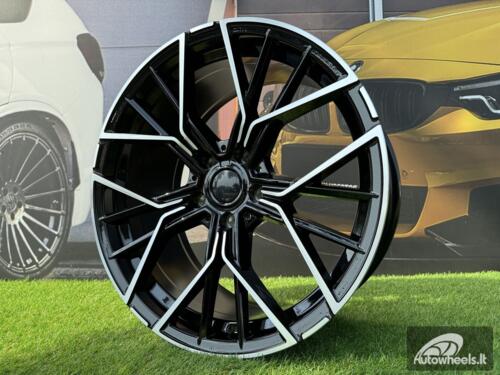 Ratlankis R20x8.5  5X112  ET  25  66.6  A5602  (BY1906)  Black Polished (MB)  For BMW  (Z3)  (Rear+Front)