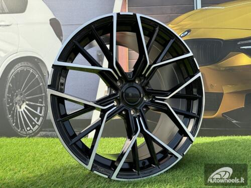 Ratlankis R20x8.5  5X112  ET  25  66.6  A5602  (BY1906)  Black Polished (MB)  For BMW  (Z3)  (Rear+Front)