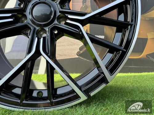 Ratlankis R20x8.5  5X112  ET  25  66.6  A5602  (BY1906)  Black Polished (MB)  For BMW  (Z3)  (Rear+Front)